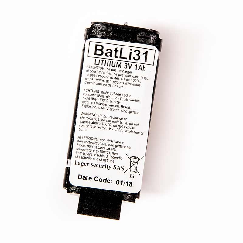 Daitem Pile Daitem Batli31 d'origine 3V 1Ah Lithium pour alarme 