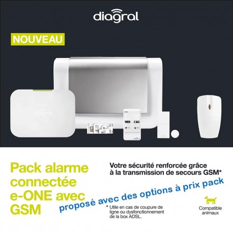 Alarme Diagral connectée + GSM