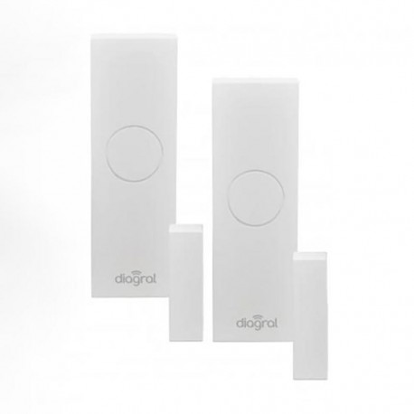 Lot de 2 détecteurs d'ouverture blancs MagShield DIAG32BPX